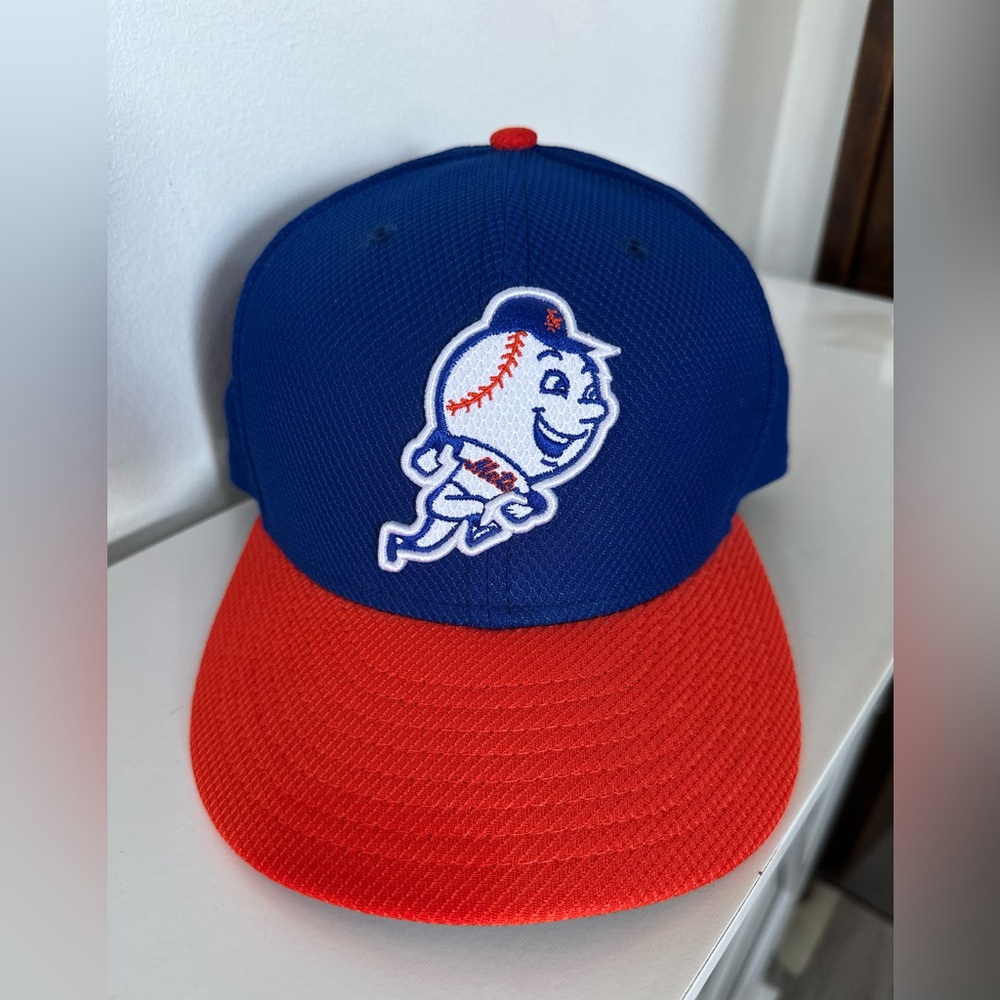 New Era 59FIFTY Royal Blue and orange NY Mets Fitted Cap (7 3/8)